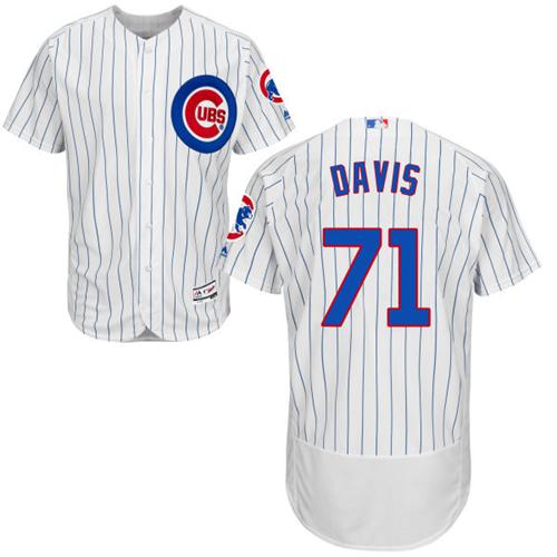 Cubs #71 Wade Davis White Flexbase Authentic Collection Stitched MLB Jersey